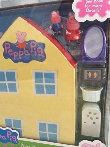 Casa Da Peppa Pig + 17 Bonecos De Amigos E Família 194-2